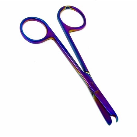 A2Z SCILAB Stitch Suture Scissors 4.5 One Hook Blade Stainless Steel, Multi Titanium Color A2Z-ZR868